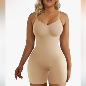 shaperx beige mid-thigh shapewear